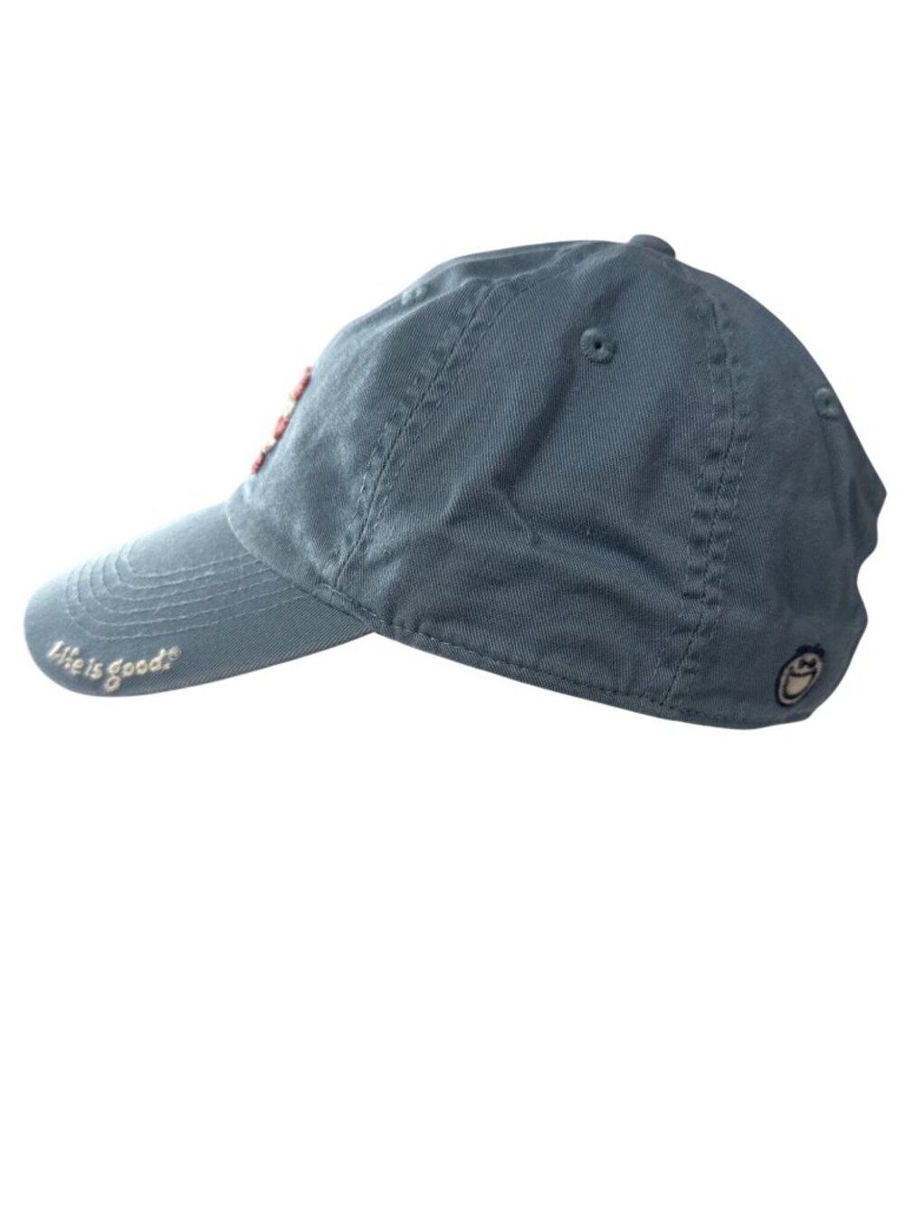 Life Is Good Womens Blue Cotton Baseball Hat Adjustable Strap "Flag" 4th of July - Picture 4 of 7
